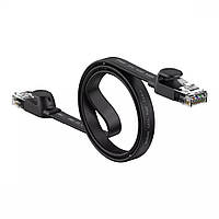 Патч-корд мережевий кабель Baseus High Speed Six types of RJ45 1000 Мбіт/с 1м Black  (PCWL-B01)