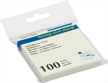 Блок для нотаток Buromax 76х76 мм 100 аркушів 75 г/м² BM.2312-10