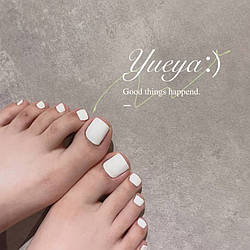 Матові однотонні накладні нігті для педикюру + клей (для пальців ніг) 04