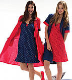 Домашній штяг US Polo Assn Халат+сарафан 15129 синій S, фото 2