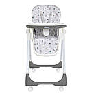 Високий дитячий пластиковий стільчик для годування з тацею Bambi M 5673-11 Сірий, фото 2