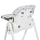 Високий дитячий пластиковий стільчик для годування з тацею Bambi M 5673-11 Сірий, фото 8