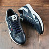 Чоловічі шкіряні кросівки (натуральна шкіра) сині кроси демісезон, чоловіче взуття весна осінь, розмір 40 41 42 43 44 45, фото 5