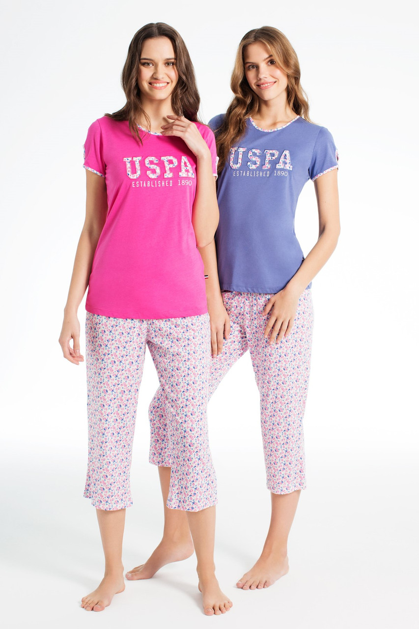 Домашній штяг US Polo Assn Футболка і бриджі 15601 сині S, фото 1