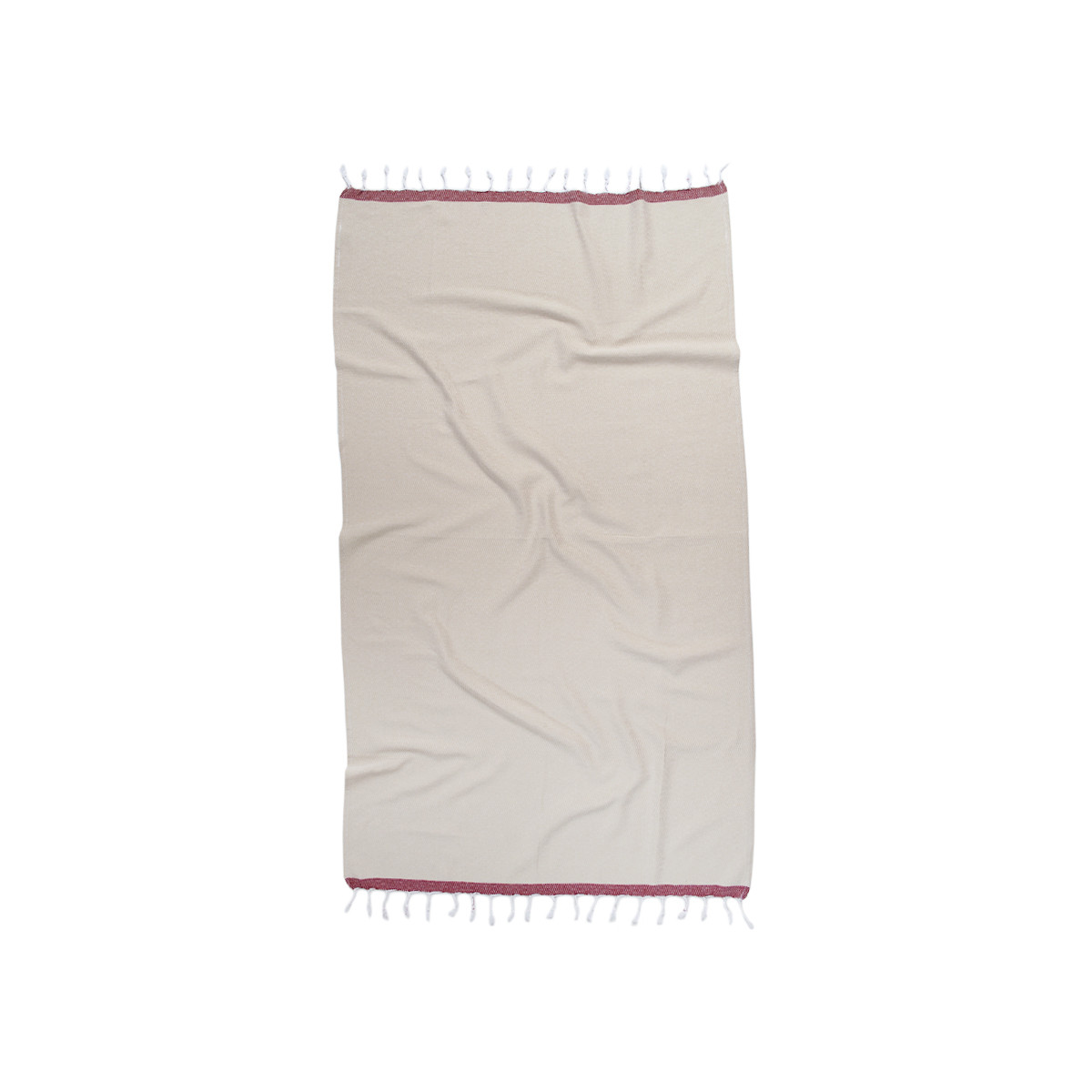 Рушник Barine Pestemal Basak 95x165 Beige-Marsala бежевий-марсала, фото 1