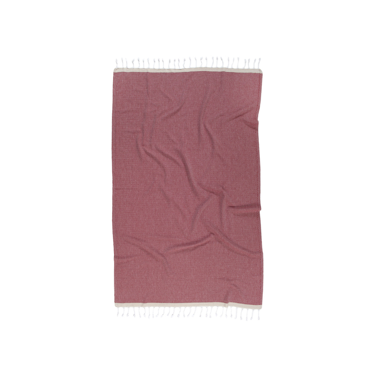 Рушник Barine Pestemal Basak 95x165 Marsala-Beige марсала-бежевий, фото 1