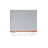 Рушник Barine Pestemal Basak 95x165 Light Grey-Orange сірий-помаранчевий, фото 2