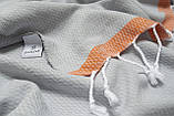 Рушник Barine Pestemal Basak 95x165 Light Grey-Orange сірий-помаранчевий, фото 3