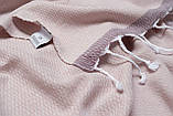 Рушник Barine Pestemal Basak 95x165 Powder-Mauve пудровий-ліловий, фото 3