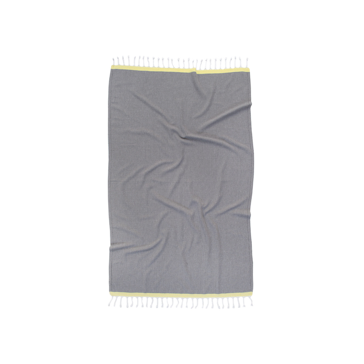 Рушник Barine Pestemal Basak 95x165 Grey-Yellow сірий-жовтий, фото 1