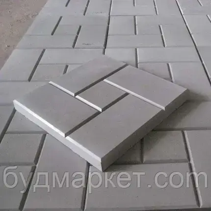 Плитка тротуарна "Паркет" сірий 30*30*3 см (11шт/м2)