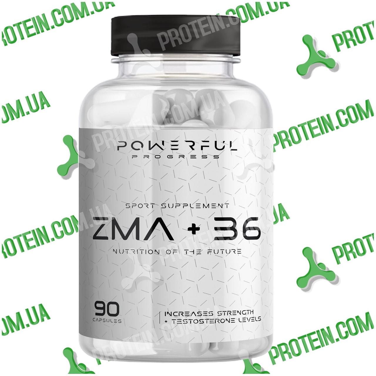 Бустер Тестостерону Імунітет Powerful Progress ZMA+B6 90 капс