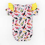 Ошатний комплект для новонародженої дівчинки MiMiMi зріст 74 см (6 - 9 місяці) Malena Жовтий з принтом, фото 2