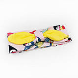 Ошатний комплект для новонародженої дівчинки MiMiMi зріст 74 см (6 - 9 місяці) Malena Жовтий з принтом, фото 5