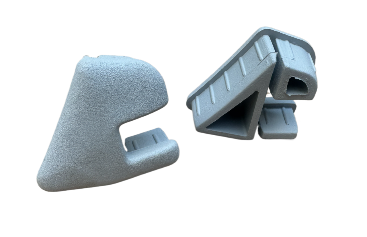 Пластикові заглушки (ковпачок, заглушина) на стрінгер надувного човна пвх сіра пара, фото 1