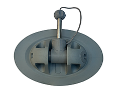 Уключина поворотна еліпсна середня виготовлена з пвх Borika 186 x 122 мм. сіра