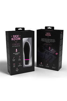 Набір девайсів для ігор Dream Toys Sex Room Vibe Kit, 6 предметів, чорний/рожевий, фото 1