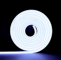 Готовий набір неонової стрічки біла холодна 12V SMD 2835 120 LED/m 8 Вт/м 6х12мм IP68 5м