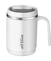 Кружка Office cup 500 мл з вакуумною ізоляцією, нержавіюча сталь 304/PP, white