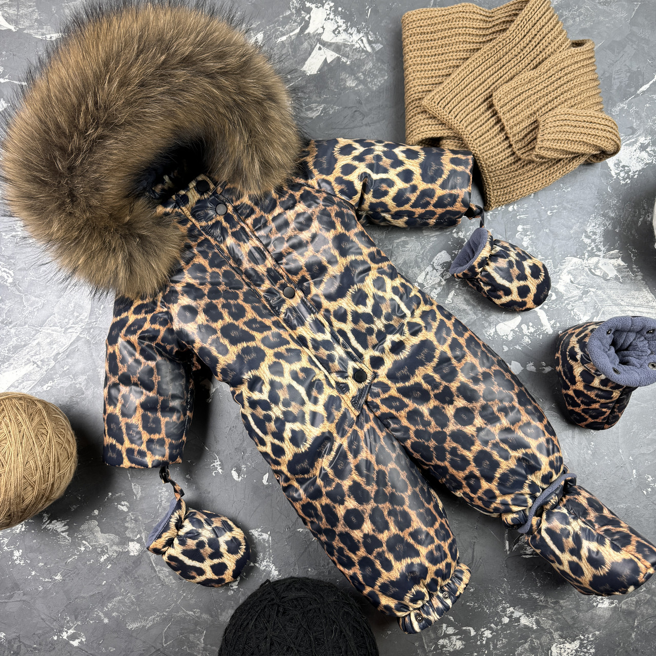 Комбінезон дитячий зимовий BEWARM Kodiaq Leopard