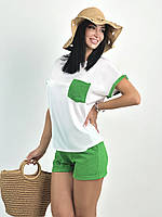 📌 Модний Літній Костюм із Шортами зручний, прогулянковий | Стильний Комплект футболка + шорти "Milana" норма