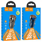 Автомобільний зарядний пристрій HOCO Z46 Blue shield 1USB/18W/QC3.0 Metal Grey, фото 2