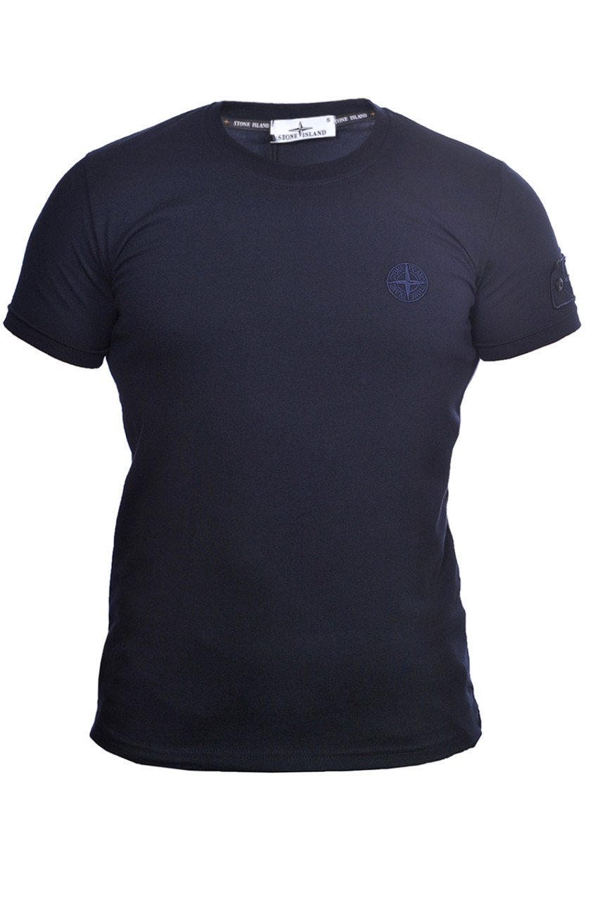 Футболка чоловіча Stone Island 24-Y-249700 темно-синя S