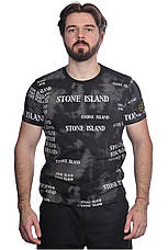 Футболка чоловіча Stone Island 24-Y-249702 чорна, фото 3