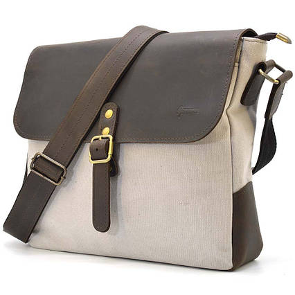 Сумка через плече парусина та шкіра крейзі хорс RCj-6600-4lx TARWA, фото 1