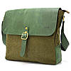 Сумка через плече хакі парусина та шкіра крейзі хорс REH-6600-4lx TARWA, фото 6