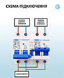 Ручний автоматичний перемикач TOB1-63H MTS 2+2/16А С для двоканальної системи електроживлення, фото 3