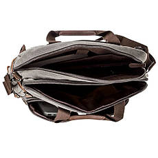 Сумка-трансформер із канвас, сіра John McDee JD2015J велика, фото 3