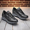 Чоловічі шкіряні кросівки (натуральна шкіра) чорні кроси, чоловіче взуття весна осінь, розмір 40 41 42 43 44 45, фото 2