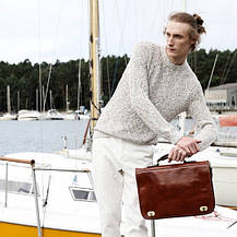 Шкіряний портфель для ноутбука — Illusions — коричневий Time Resistance 5193401, фото 3