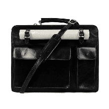 Шкіряний портфель — The Prophet — чорний Time Resistance 5204101, фото 2