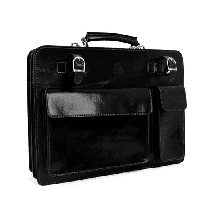 Шкіряний портфель — The Prophet — чорний Time Resistance 5204101, фото 4