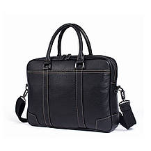 Шкіряна чоловіча сумка для ноутбука та документів 7349A, фото 5