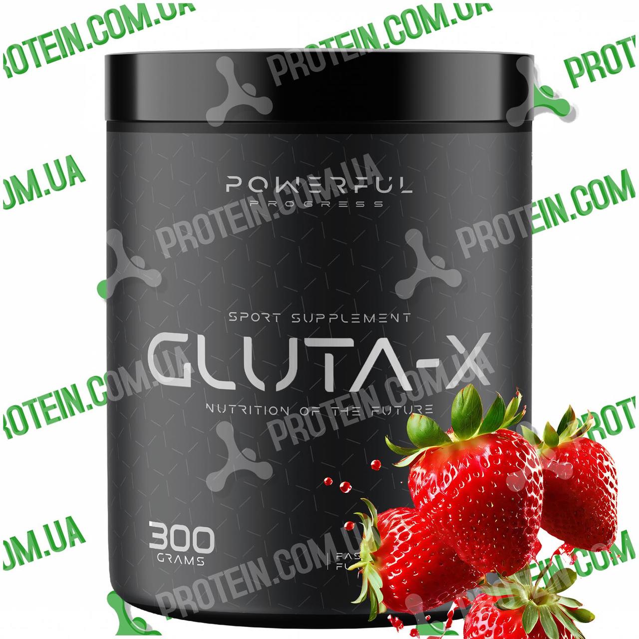 Глютамін Powerful Progress Gluta-X 300 г Strawberry Полуниця