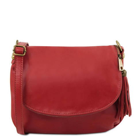 Жіноча шкіряна сумка на плече Tuscany Leather Bag TL141223 (Червоний), фото 1