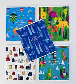 Зошит 36 аркушів У клітинку Scandinavian style 3200(36к) Школярик