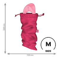 Мішечок для секс-іграшок Satisfyer Treasure Bag M, рожевий, на шнурку - SX0548