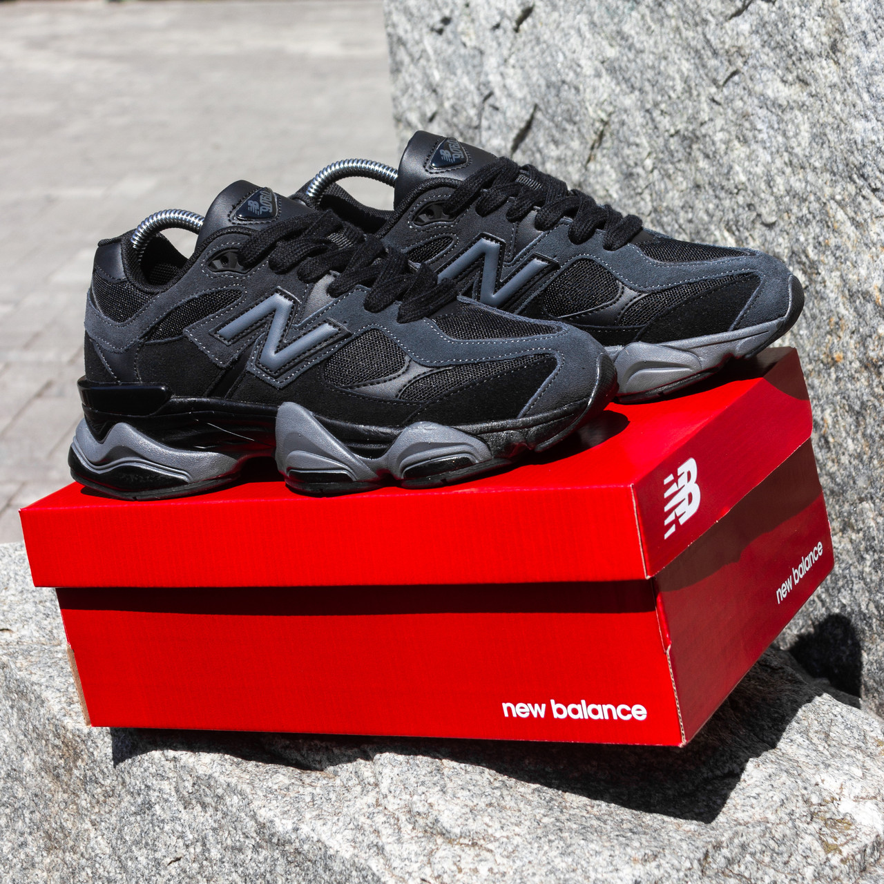 36 рр! Кросівки New Balance 9060 сірі з чорним