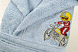 Халат дитячий Lotus Train moto 3-4 роки блакитний, фото 2