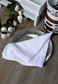 Серветка Lotus готель Білий сатин страйп 1x1 35x35