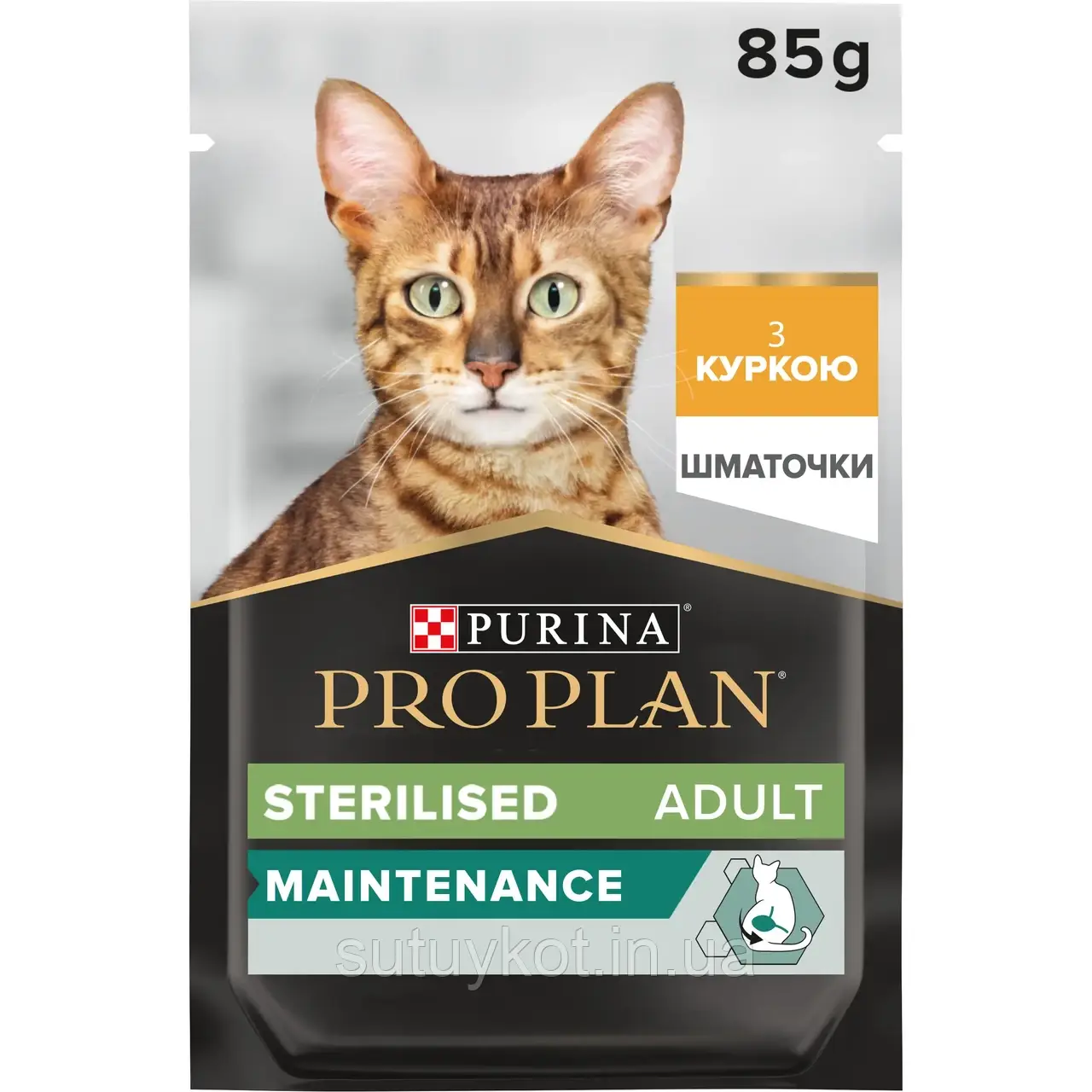 Purina Pro Plan Sterilised NutriSavour Про план для стерилізованих кішок з куркою, шматочки, 85 гр.