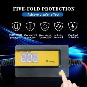 Десульфататор, регенератор олив'яно-кислотних АКБ 12/24/36/48V 4 А LED AUTO PULSE DESULFATOR Yellow