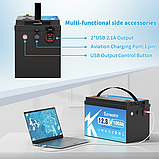 Акумулятор LiFePo4, 12V 100А батарея Kepworth з зарядним пристроєм, літій залізо фосфат BMS battery, фото 5