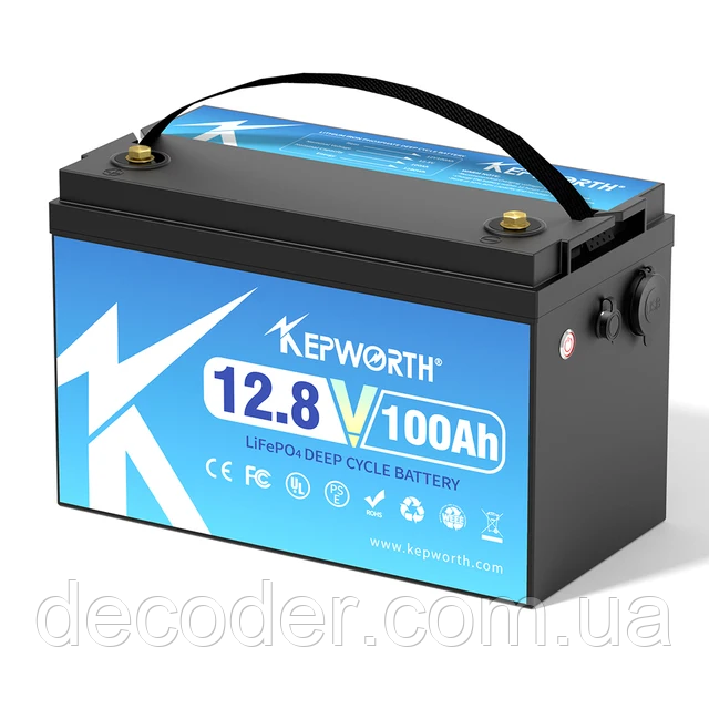 Акумулятор LiFePo4 12V 100А батарея Kepworth із зарядним пристроєм, літій залізо фосфат (Kepworth, 12V 100A)