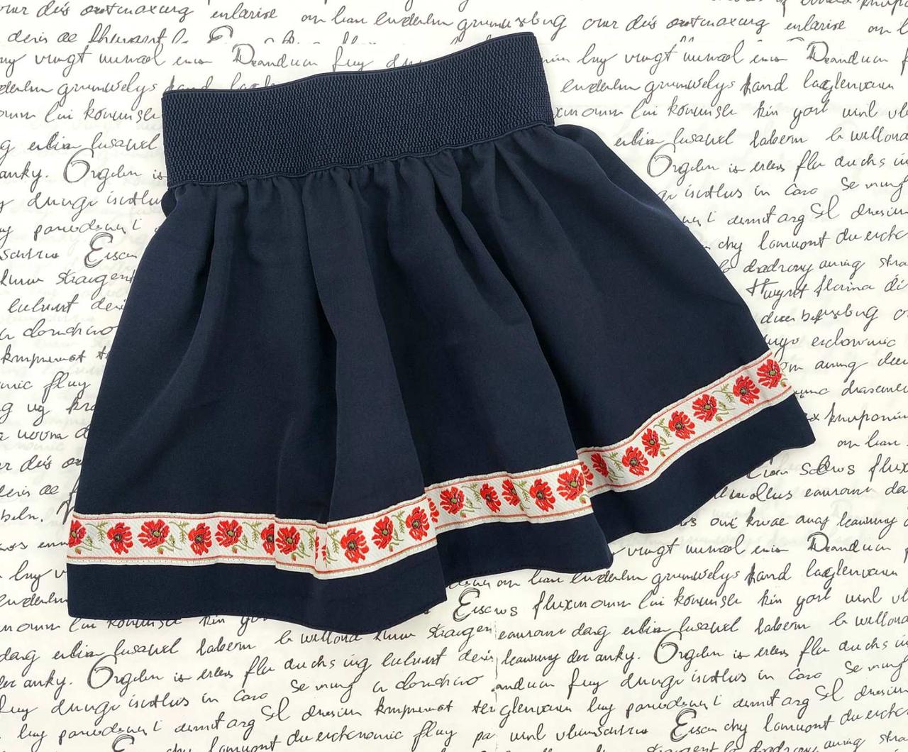 Опт Класична шкільна спідниця з смужкою маки р. 6-9 т. синій