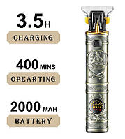 Машинка для стрижки волосся та бороди VGR V-097 silver, Professional, 4 насадки, фото 3